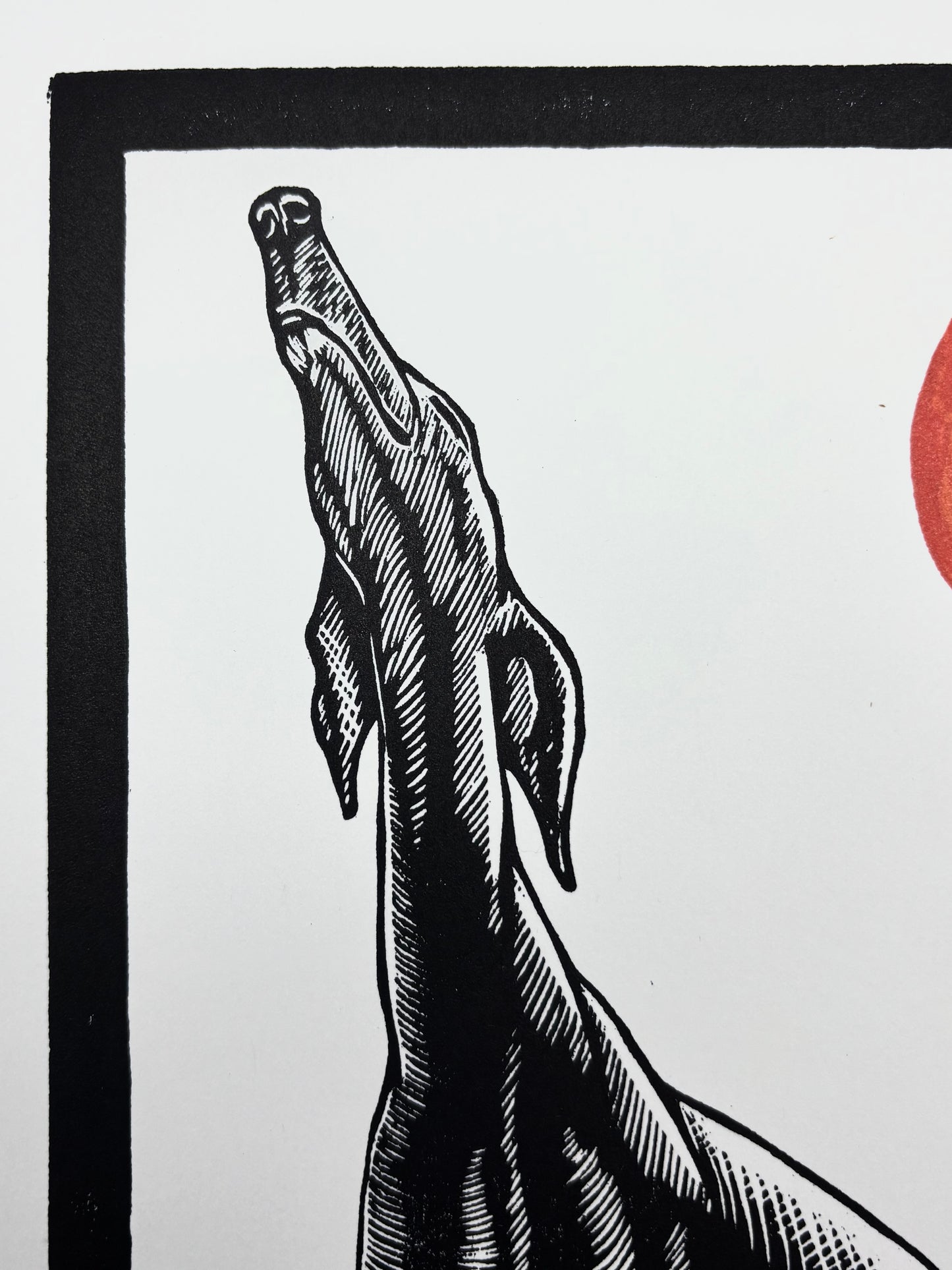 Sighthound Woodcut - limited edition of 200