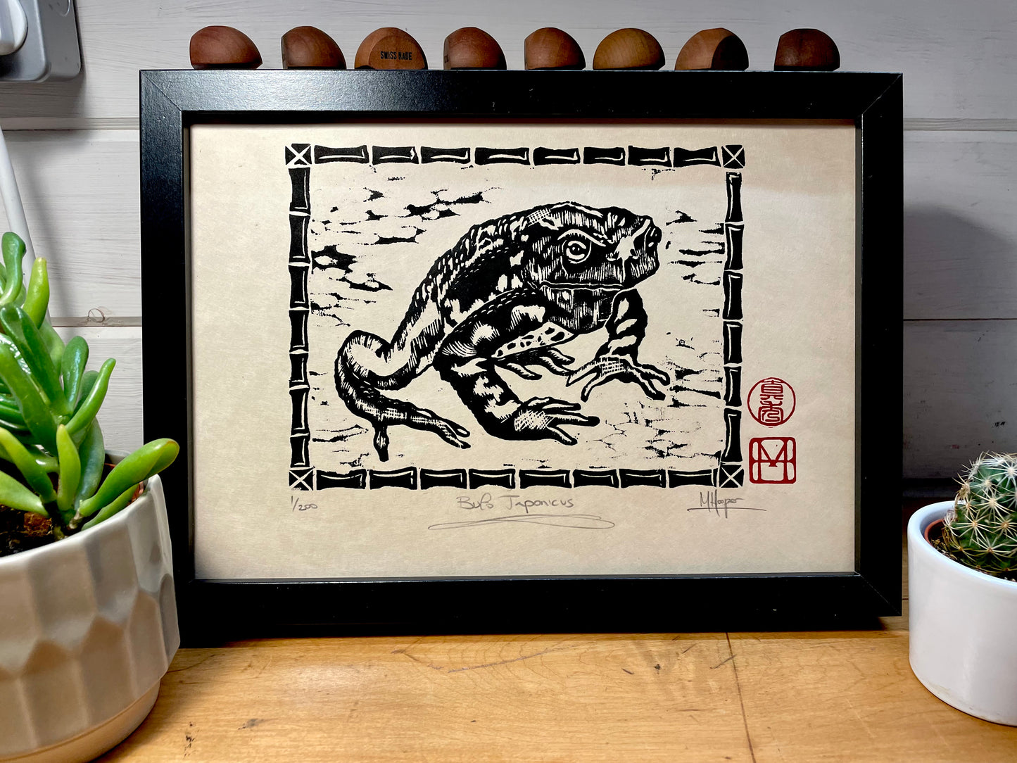 Bufo Japonicus - Toad Woodblock Print