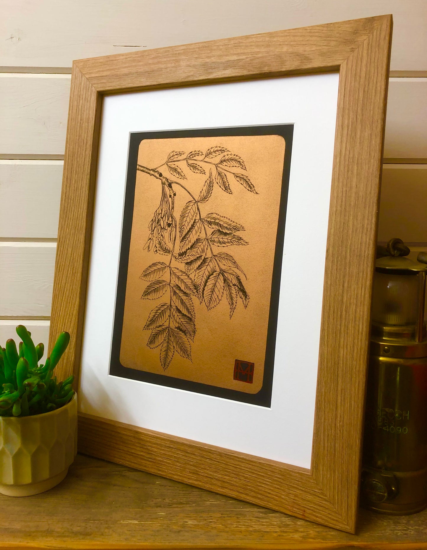 Ash Bough Linocut Print