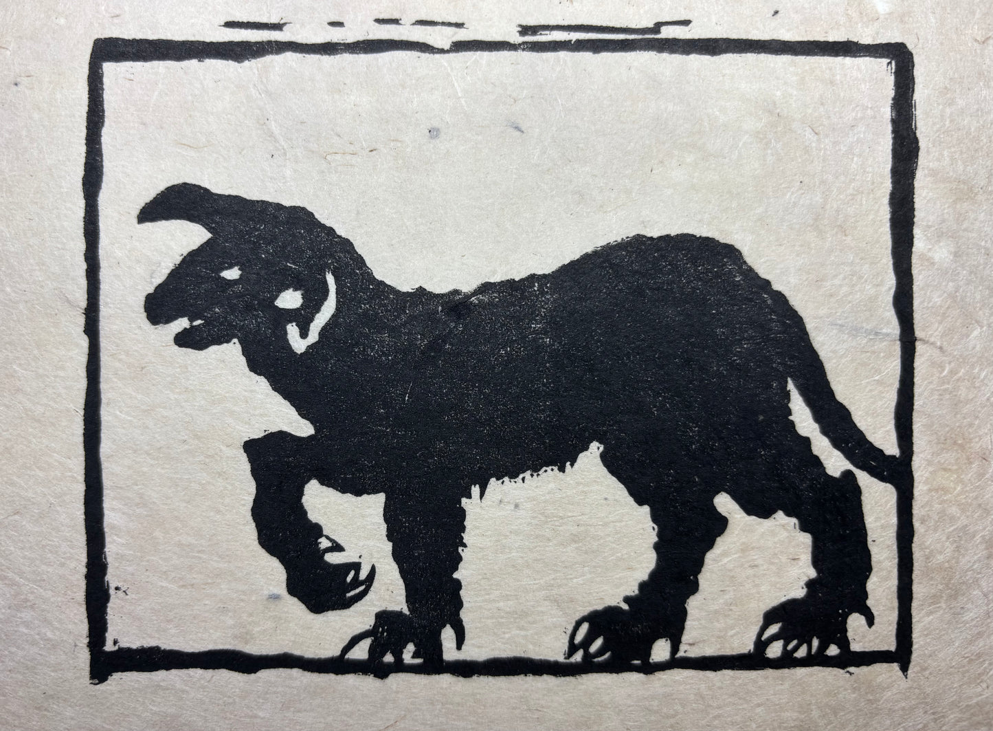 A Straunge & Terrible Wunder - reproduction Black Shuck Woodcut of 1577